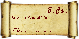 Bovics Csanád névjegykártya